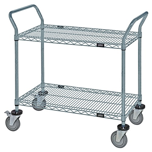 5-Inch Rubber Casters 18 x 30 x 39 3 Shelves 600 lbs Capacity Kleton Wire Mesh Utility Cart