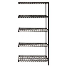 AD54-1842BK-5 Black Epoxy Wire Shelving Add-On Kit