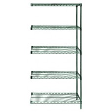 AD54-1824P-5 Proform Green Epoxy Wire Shelving Add-On Kit