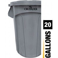 CRUSADER Round Trash Can - 20 Gal.