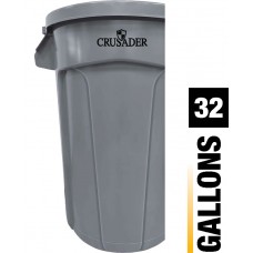 CRUSADER Round Trash Can - 32 Gal.