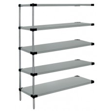 WRSAD5-63-1872SS Stainless Steel Solid 5-Shelf Add-on Kit