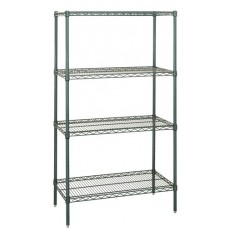WR63-1424P Proform Green Epoxy Wire Shelving Starter Kit