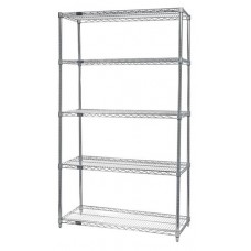 WR63-2442C-5 Chrome Wire Shelving Starter Kit