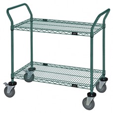 WRC-1842P-2 Proform Green Epoxy 2-Shelf Wire Utility Cart