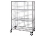 4 Wire Shelf Stem Caster Linen Cart