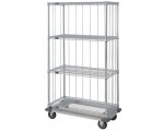 4 Wire Shelf Dolly Base Cart