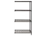 AD63-1430BK Black Epoxy Wire Shelving Add-On Kit