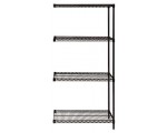 AD86-2472BK Black Epoxy Wire Shelving Add-On Kit