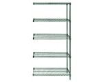 AD63-1236P-5 Proform Green Epoxy Wire Shelving Add-On Kit