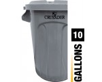 CRUSADER Round Trash Can - 10 Gal.