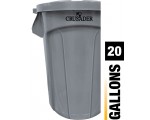 CRUSADER Round Trash Can - 20 Gal.