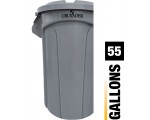 CRUSADER Round Trash Can - 55 Gal.*