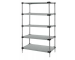 WRS5-63-2472SS Stainless Steel Solid 5-Shelf Starter Kit