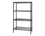 WR63-1236BK Black Epoxy Wire Shelving Starter Kit