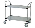 WRC-1848-2G Galvanized Solid 2-Shelf Utility Cart