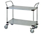 WRC-1836-2G Galvanized Solid 2-Shelf Utility Cart