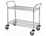 WRC-1836-2 Chrome 2-Shelf Wire Utility Cart