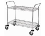 WRSC-1836-2 Stainless 2-Shelf Wire Utility Cart