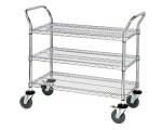 WRSC-1836-3 Stainless 3-Shelf Wire Utility Cart