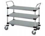 WRSC-1836-3SS Stainless Solid 3-Shelf Utility Cart