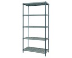5-Shelf Wire/Plastic Mat Hybrid Shelving Unit - WR86-1842WPM-5